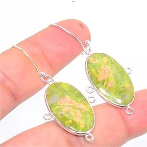 SOLD! Unakite set in 925 Sterling Silver Earrings